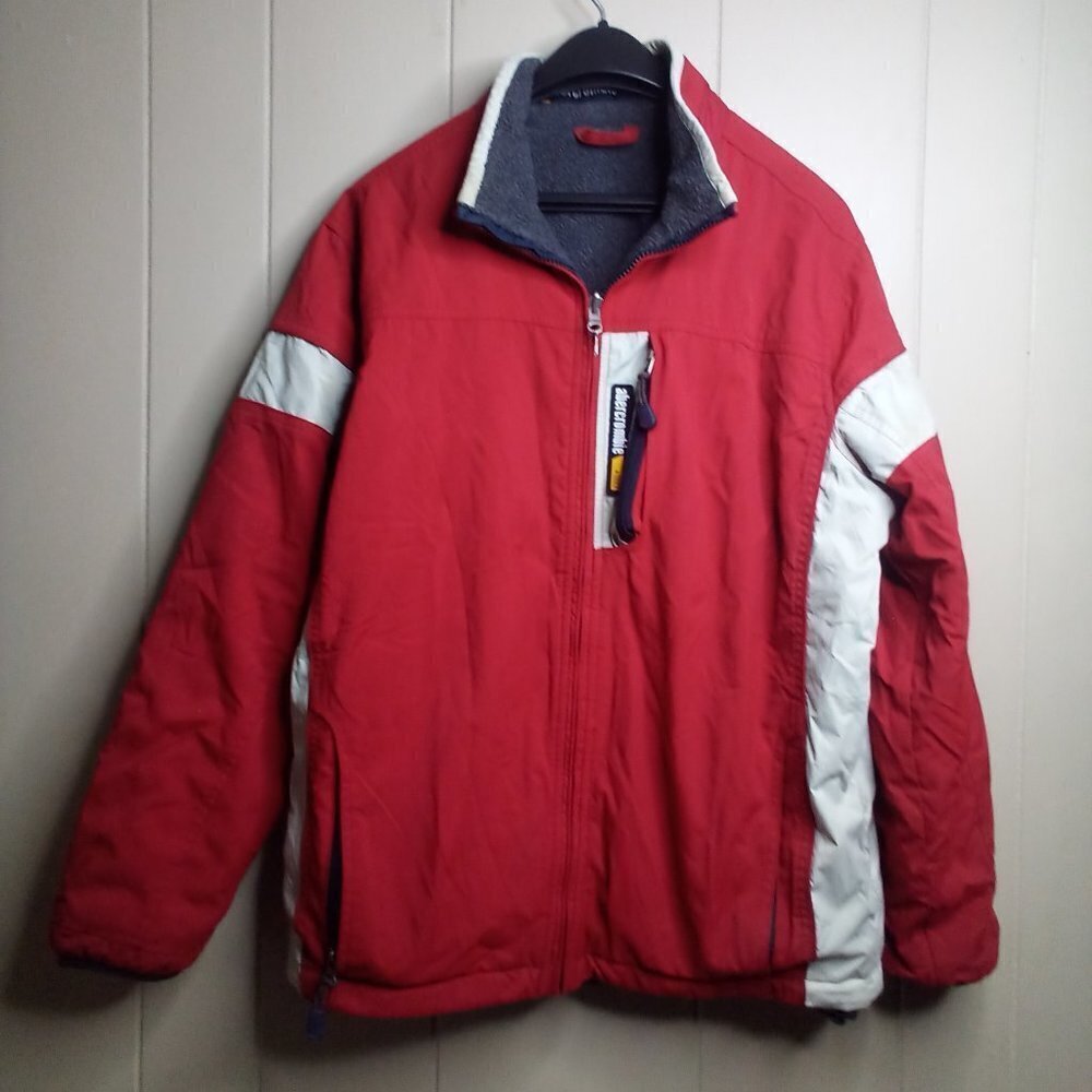 Abercrombie Coat Jacket Boys XL Full Zip Red Tan
